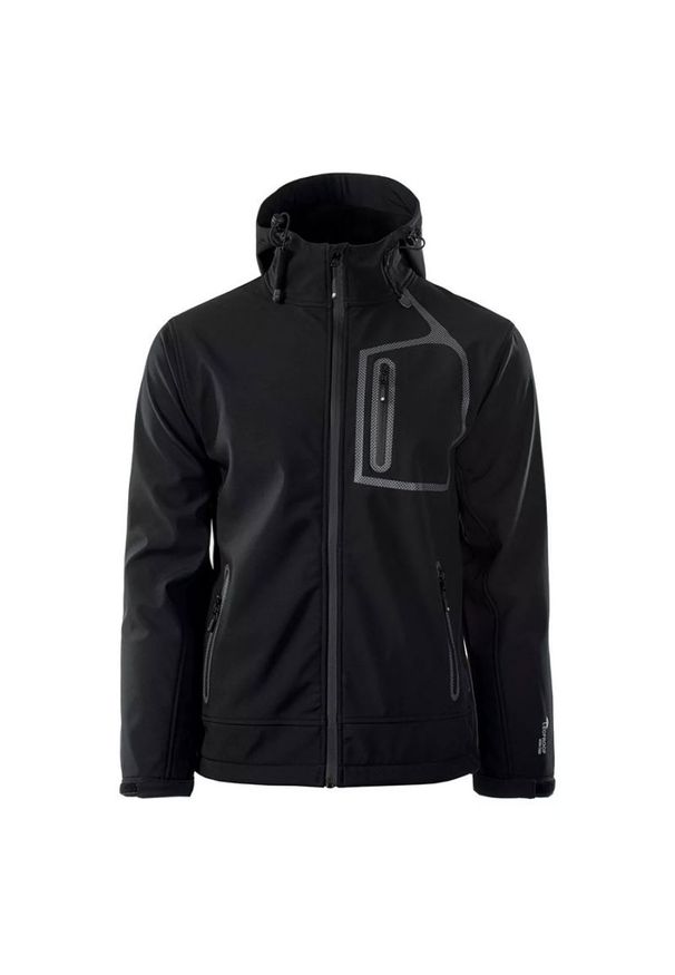 Hi-tec - Kurtka męska Softshell Hi-Tec Prince II - czarna, Rozmiar XXL. Kolor: czarny. Materiał: softshell. Sezon: lato