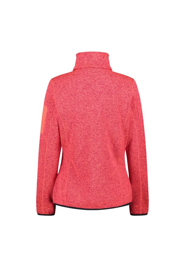 Polar damski CMP Haze Jacket. Kolor: czerwony. Materiał: polar. Sport: turystyka piesza