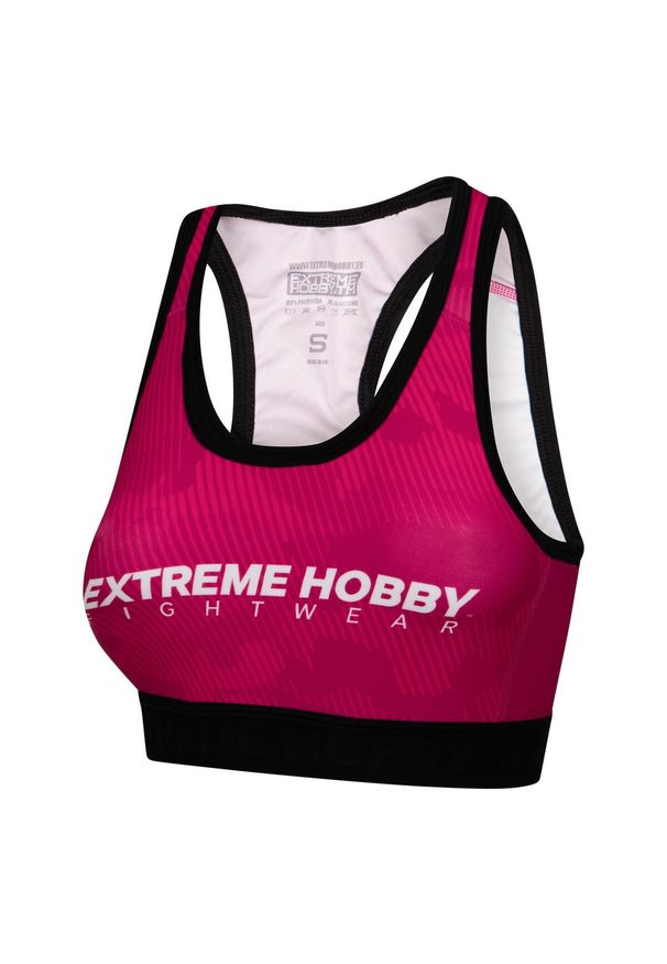 Stanik fitness cardio damski EXTREME HOBBY HAVOC. Kolor: czerwony. Materiał: poliester, elastan. Sport: fitness