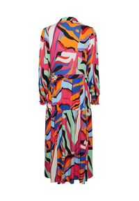YAS Sukienka koszulowa 26027838 Kolorowy Regular Fit. Materiał: wiskoza. Wzór: kolorowy. Typ sukienki: koszulowe