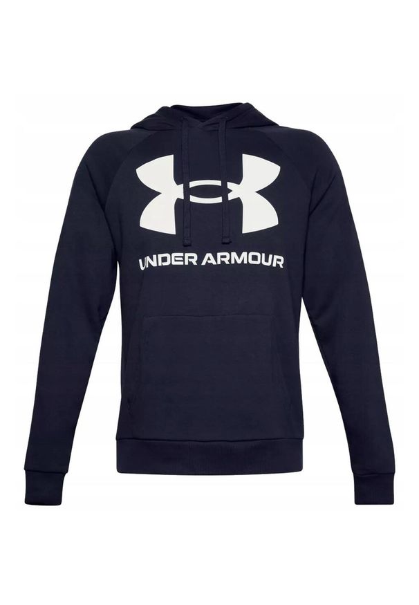 Bluza sportowa dla mężczyzn Under Armour Rival feelce big logo. Kolor: niebieski. Sport: fitness