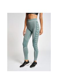 Legginsy damskie Hummel MT Lulu. Kolor: wielokolorowy, niebieski, zielony. Materiał: dzianina