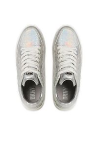DKNY Sneakersy Oriel K4205168 Srebrny. Kolor: srebrny. Materiał: skóra #4