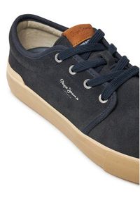 Pepe Jeans Sneakersy Ben Low PMS31071 Granatowy. Kolor: niebieski. Materiał: zamsz, skóra