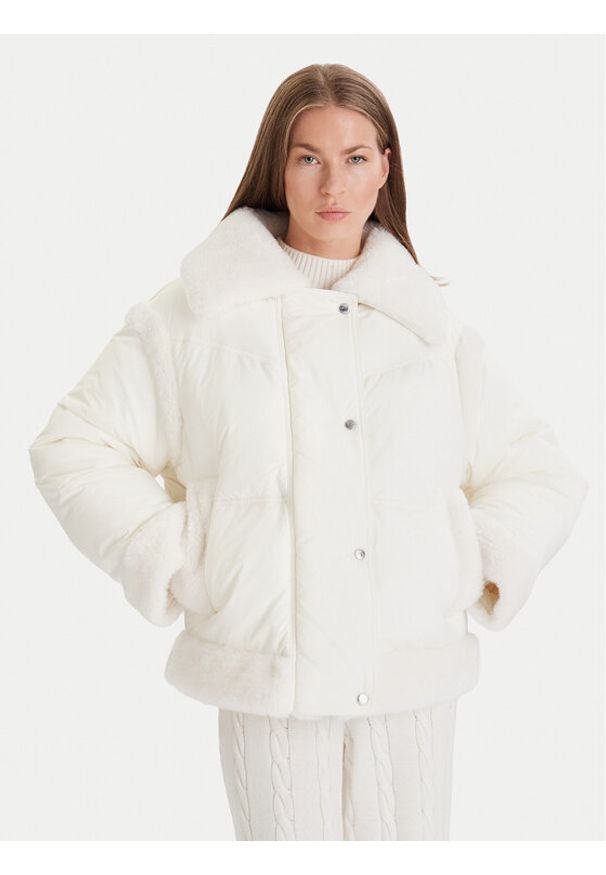 BOSS Kurtka zimowa C_Pajuna 50548173 Écru Relaxed Fit. Materiał: syntetyk. Sezon: zima