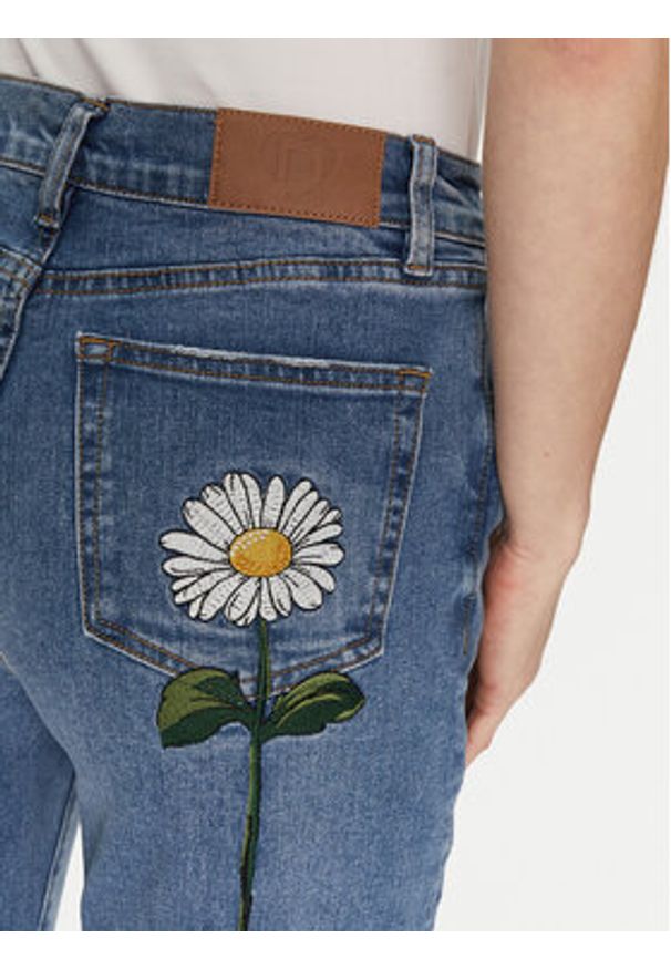 Desigual Jeansy Aike 24WWDD16 Niebieski Straight Fit. Kolor: niebieski