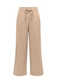 only - ONLY Spodnie dzianinowe Thyra 15296375 Beżowy Comfort Fit. Kolor: beżowy. Materiał: bawełna #3