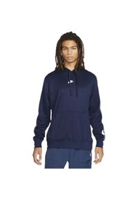 Bluza z kapturem męskie Nike Sportswear. Typ kołnierza: kaptur. Kolor: niebieski. Materiał: poliester, materiał. Sport: fitness #1