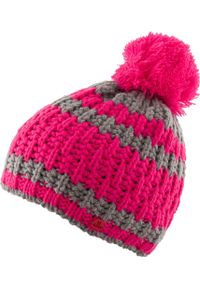 XTASY - Zimowy kapelusz dla dzieci z Pomponem - Komfort i styl. Kolor: różowy. Materiał: poliester. Sezon: zima. Styl: elegancki