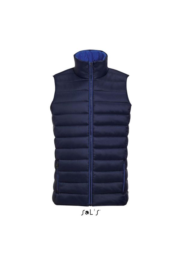 SOL'S - Kurtka puchowa bez rękawów Sol's Wave. Kolor: niebieski. Materiał: puch. Długość rękawa: bez rękawów