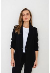 MARYNARKA NANCY CZARNA L - Flawless. Okazja: na co dzień, do pracy, na spotkanie biznesowe. Kolor: czarny. Wzór: aplikacja. Styl: casual, elegancki, biznesowy, klasyczny