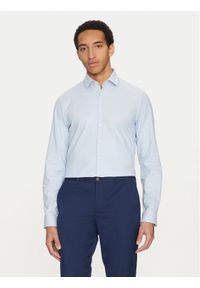 Calvin Klein Koszula K10K114307 Błękitny Slim Fit. Kolor: niebieski. Materiał: bawełna