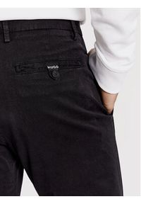 Hugo Spodnie materiałowe David204d 50437976 Czarny Slim Fit. Kolor: czarny. Materiał: bawełna #3