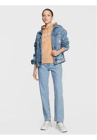 Calvin Klein Bluza Core Logo K20K202687 Beżowy Regular Fit. Kolor: beżowy. Materiał: bawełna #4