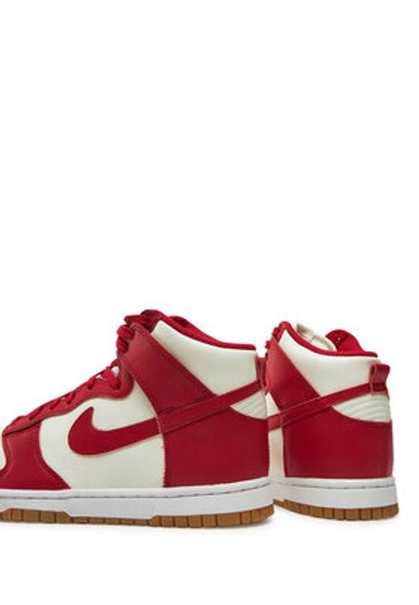 Nike Sneakersy W Dunk High DD1869 Czerwony. Kolor: czerwony. Materiał: skóra