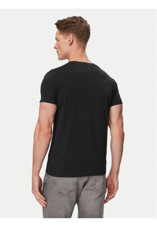 Tommy Jeans T-Shirt DM0DM04410 Czarny Regular Fit. Kolor: czarny. Materiał: bawełna