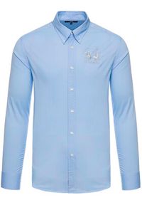 La Martina Koszula Poplin CCMC01 PP003 Błękitny Regular Fit. Kolor: niebieski. Materiał: bawełna #4