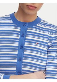 Tommy Jeans Kardigan DW0DW22314 Niebieski Slim Fit. Kolor: niebieski. Materiał: bawełna #3