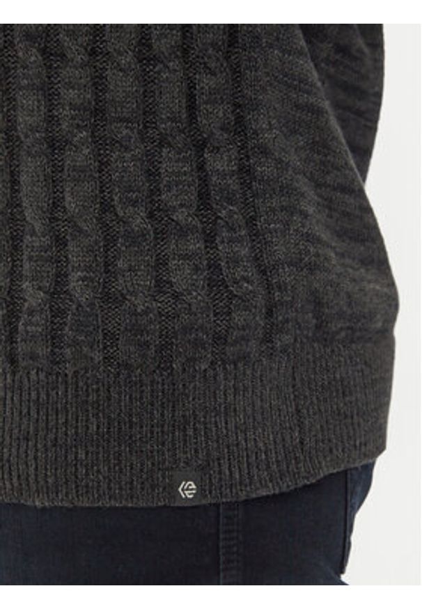 INDICODE Sweter Rufus 35-026 Szary Regular Fit. Kolor: szary. Materiał: bawełna