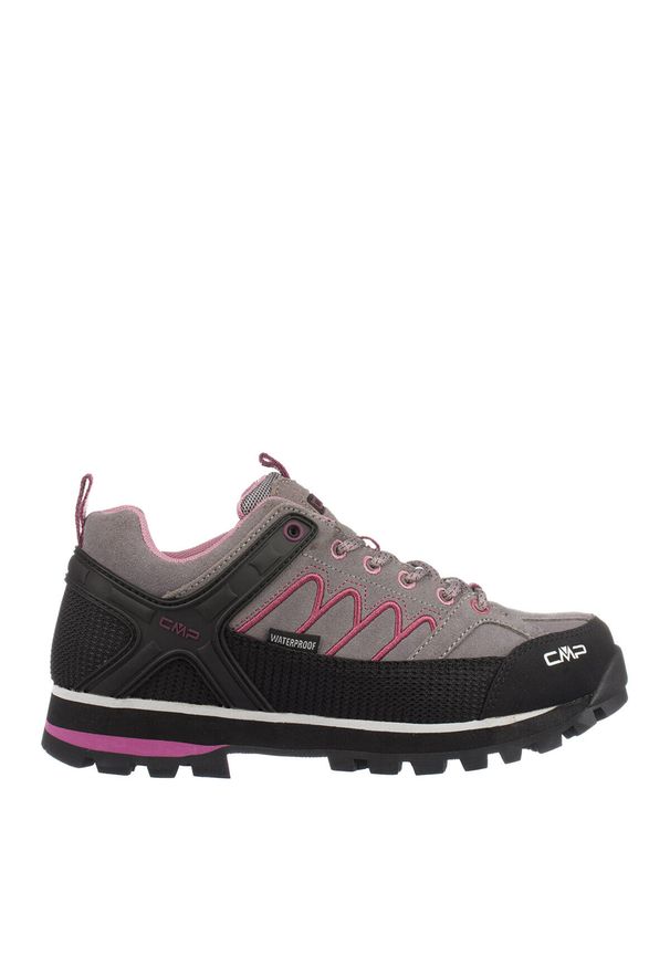 Damskie buty trekkingowe górskie ze skóry zamszowej VIBRAM CMP MOON LOW. Okazja: na co dzień. Kolor: czarny, szary, wielokolorowy. Materiał: zamsz, skóra