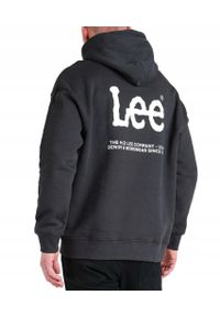 Lee - LEE LOGO LOOSE HOODIE MĘSKA BLUZA WASHED BLACK L83UTJON 112144595 #2