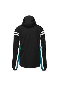 Kurtka z kapturem Iguana Bergho. Typ kołnierza: kaptur. Kolor: czarny, wielokolorowy, biały. Sezon: zima. Sport: narciarstwo #1