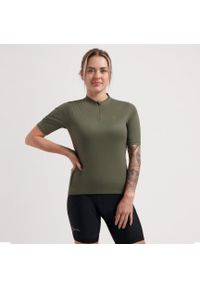 ROGELLI - Koszulka rowerowa damska Rogelli Core. Kolor: zielony. Sport: kolarstwo #1