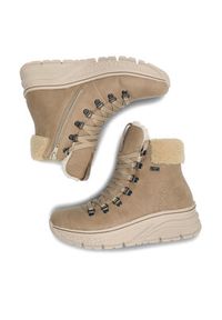 Rieker Trzewiki 48034-20 Brązowy. Kolor: brązowy. Materiał: materiał #6