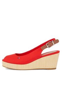 TOMMY HILFIGER - Tommy Hilfiger Espadryle Iconic Elba Sling Back Wedge FW0FW04788 Czerwony. Kolor: czerwony #2