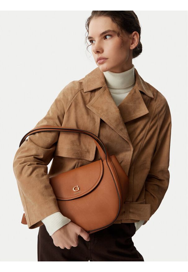 Guess Torebka HWBG97 39190 Brązowy. Kolor: brązowy. Materiał: skórzane