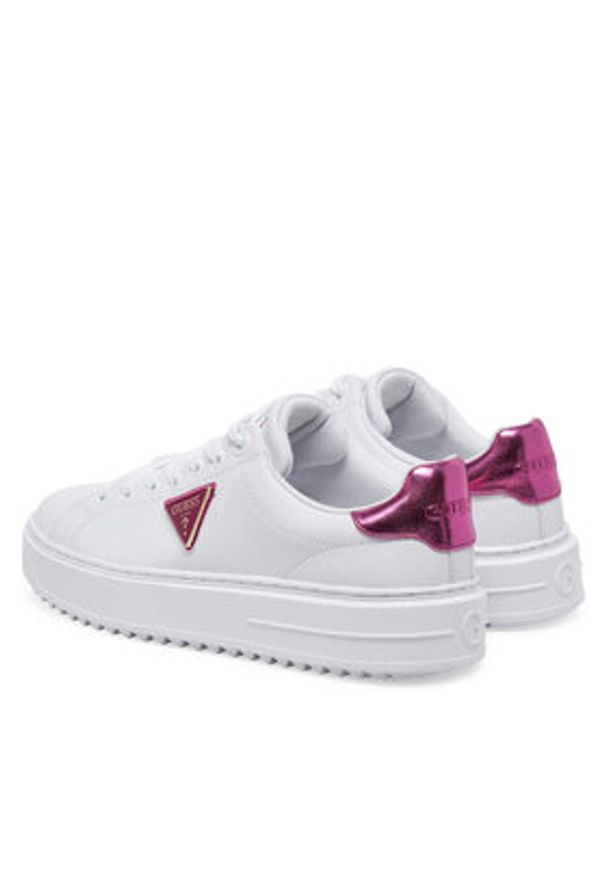 Guess Sneakersy FLJD12 LEA12 Biały. Kolor: biały. Materiał: skóra