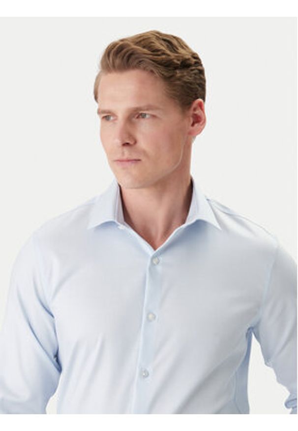 Calvin Klein Koszula LV019EU090 Niebieski Slim Fit. Kolor: niebieski. Materiał: bawełna