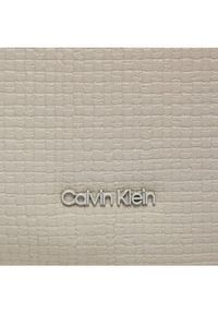 Calvin Klein Torebka Ck Refine Shoulder Bag Braid K60K612132 Szary. Kolor: szary. Materiał: skórzane #5