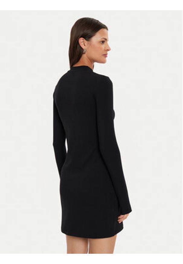 Guess Sukienka codzienna Colette Jersey V4BK04 KCDH1 Czarny Regular Fit. Okazja: na co dzień. Kolor: czarny. Materiał: bawełna. Typ sukienki: proste. Styl: casual