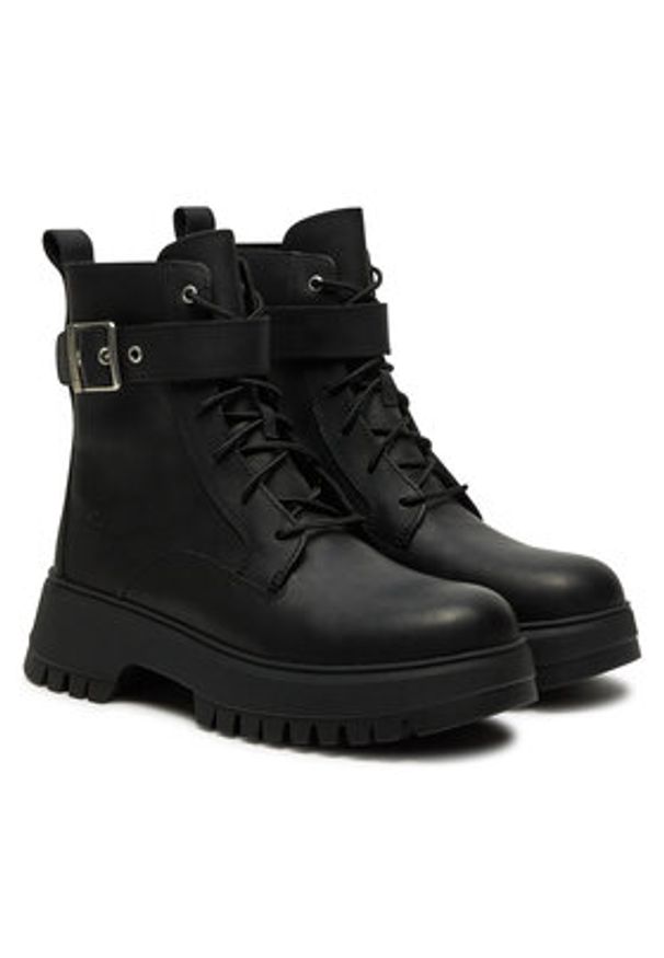 Timberland Botki Mid Lace Boot TB0A6FBWW021 Czarny. Kolor: czarny. Materiał: skóra