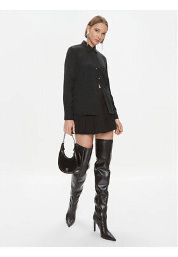Pinko Koszula Smorzare 100121 A193 Czarny Regular Fit. Kolor: czarny. Materiał: jedwab, wiskoza