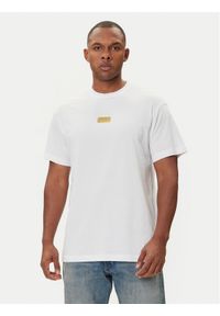 Versace Jeans Couture T-Shirt 79GAHT08 CJ00T Biały Regular Fit. Kolor: biały. Materiał: bawełna #1