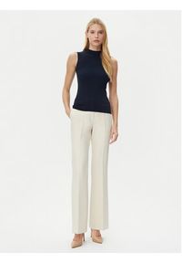 BOSS Bluzka Feskies 50473237 Granatowy Slim Fit. Kolor: niebieski. Materiał: wiskoza #3