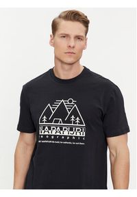Napapijri T-Shirt S-Faber NP0A4HQE Czarny Regular Fit. Kolor: czarny. Materiał: bawełna #3