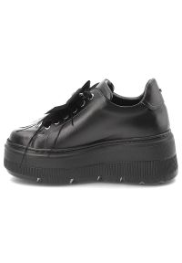 Czarne Sneakersy Karino Modne Obuwie Damskie Na Platformie. Okazja: na co dzień. Kolor: czarny. Materiał: skóra. Obcas: na platformie. Styl: klasyczny, casual, elegancki #3