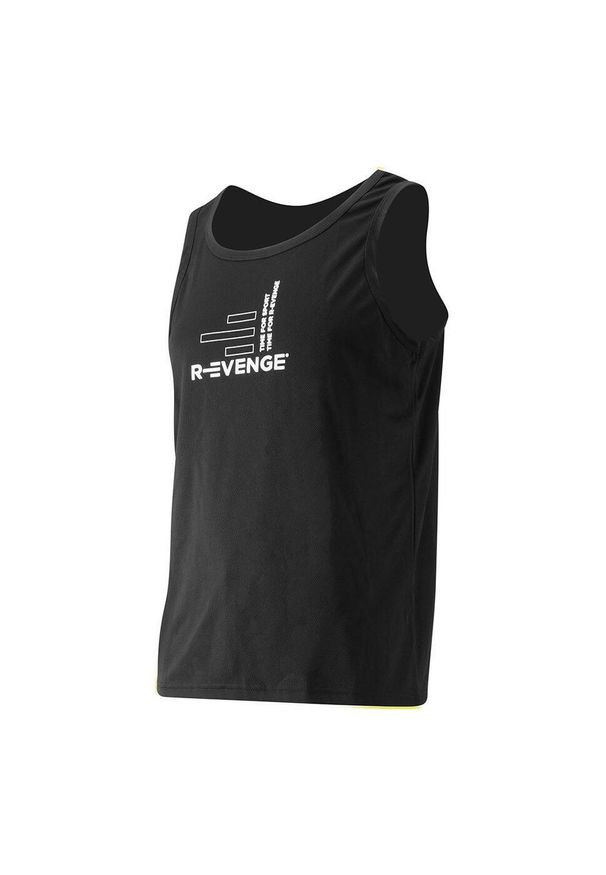 R-EVENGE - Koszulka bez rękawów Unisex Fitness, czarny. Kolor: czarny. Materiał: poliester. Długość rękawa: bez rękawów