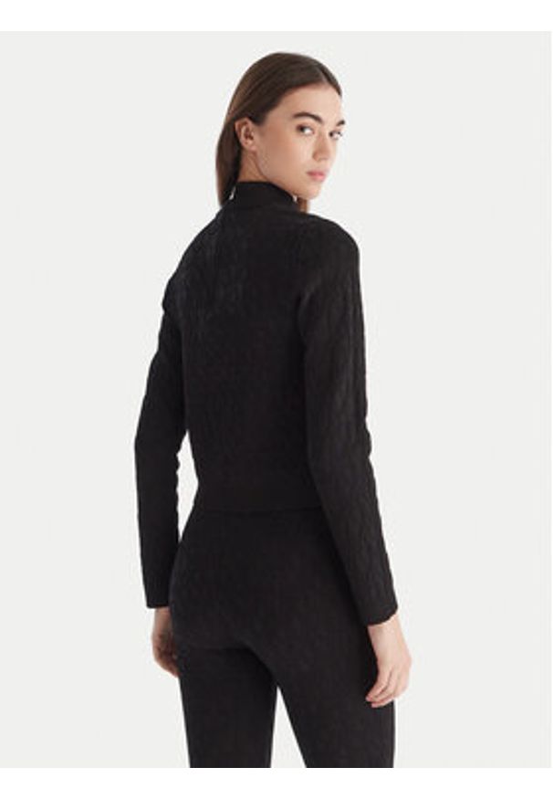 MICHAEL Michael Kors Golf MF5619YJWV Czarny Slim Fit. Typ kołnierza: golf. Kolor: czarny. Materiał: syntetyk