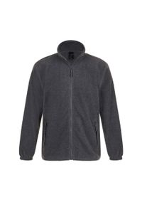 SOL'S - Męski Polar North Bluza Polarowa Outdoor. Kolor: szary. Materiał: polar. Sezon: zima. Styl: sportowy