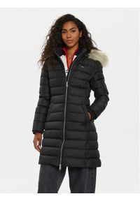 Tommy Jeans Kurtka puchowa Essential DW0DW18864 Czarny Slim Fit. Kolor: czarny. Materiał: syntetyk. Sezon: zima #1