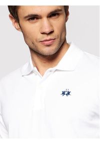 La Martina Polo BPMP01 PK031 Biały Regular Fit. Typ kołnierza: polo. Kolor: biały. Materiał: bawełna #4