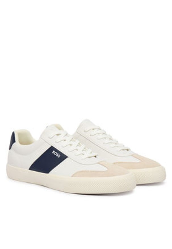 BOSS Sneakersy Aiden 50557852 Biały. Kolor: biały. Materiał: skóra