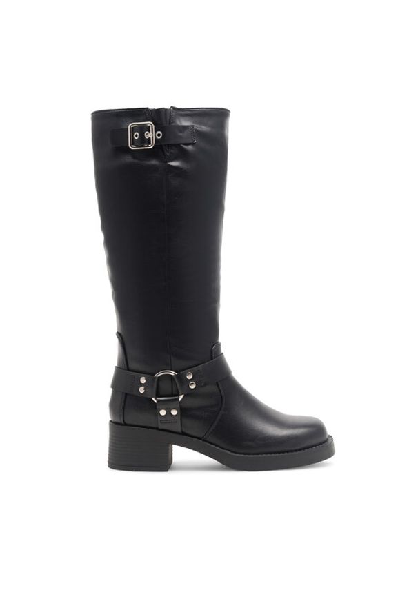 Jenny Fairy Kozaki Mia HY96158-3 Czarny. Kolor: czarny. Materiał: skóra