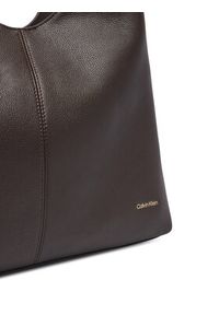 Calvin Klein Torebka Slouchy Leather Md Shoulder Bag LV04F3543G Brązowy. Kolor: brązowy. Materiał: skórzane #4
