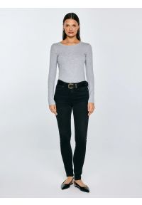 Big-Star - Bluzka damska z długim rękawem szara Classic 991. Kolor: szary. Materiał: jeans. Długość rękawa: długi rękaw. Długość: długie. Wzór: aplikacja. Styl: klasyczny #1