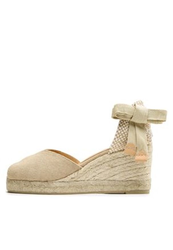 Castañer Espadryle Bilina/6/002 023003-2017 Beżowy. Kolor: beżowy. Materiał: skóra